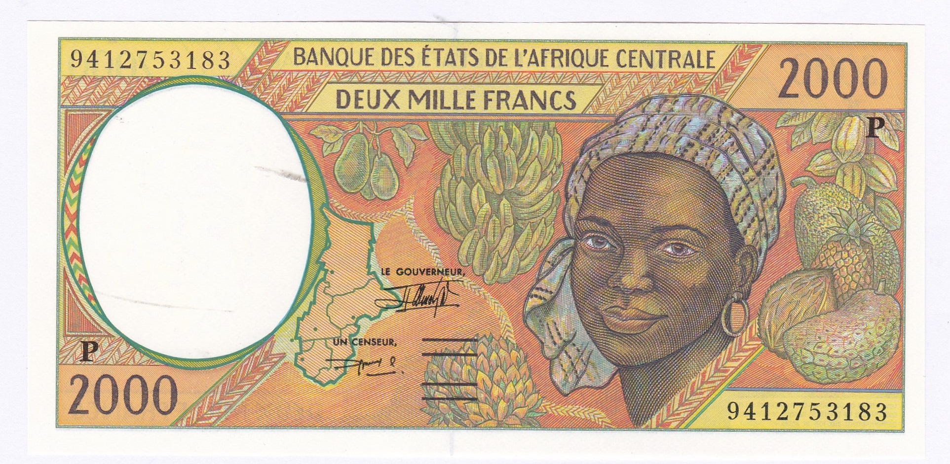 Central African State (Chad) - 1994 2000 Francs Ref P3b, AUNC