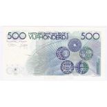 Belgium - 1980 (ND) Five Hundred Francs Grade AUNC.