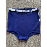 Original 1930's Jantzen Men's Swim Trunks, Blue Wool