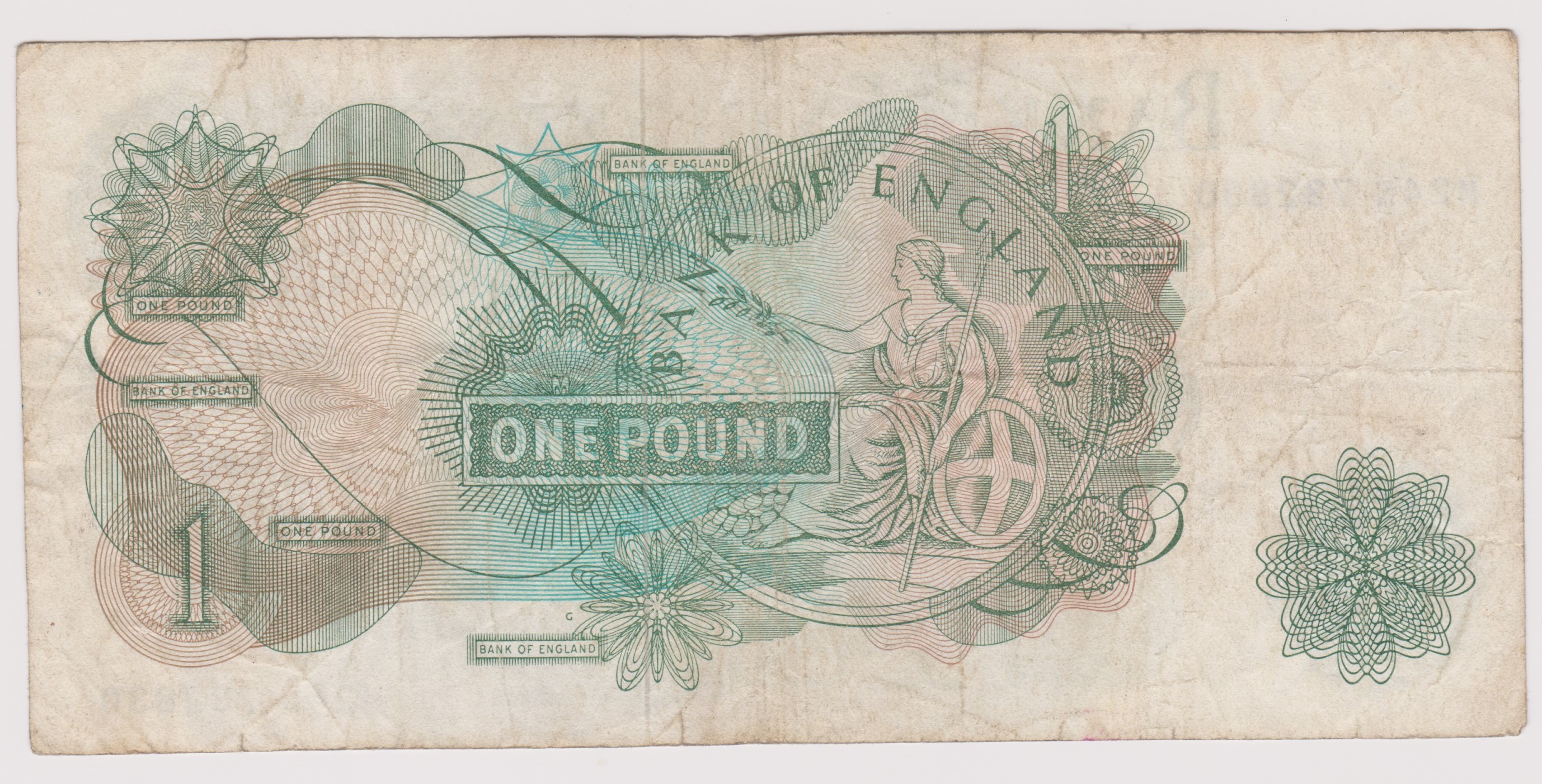 1963 £1 J Q Hollom, prefix M24N Replacement note BE 69b, scarce, fine - Image 2 of 3