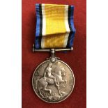 British WWI War Medal named to 8621 PTE. L. W. Harrison. Manchester Regiment