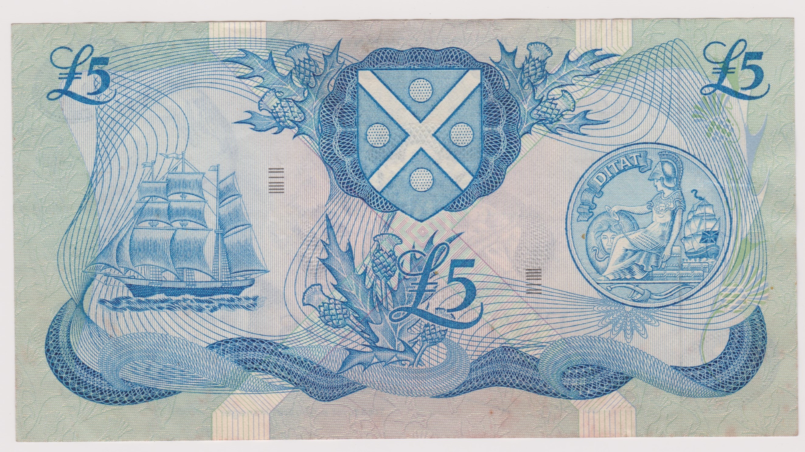 Bank of Scotland £5, 2 Sept 1971 Prefix H, SC 121a GEF - Image 2 of 3