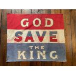 Coronation "God Save The King" Banner, 1936, 74cm x 88cm