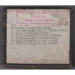 German 1938 box of Glass slides (6) 'RFDU' Series No. 39 by Dr Franz Stoedtner on the subject of the