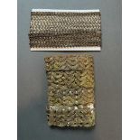 2 pieces of Antique French Passementerie Gold Metallic Trim