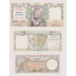 Greece 1935 50 Drachmai 100 Drachmai, 1000 Dr, Pick 104, 105 and 106. All UNC