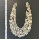 Antique 19th Century Maltese Lace Silk Collar, 100% Silk