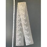 Antique Lace ( Possibly Valenciennes), 100% Linen, 12cm wide x 137cm