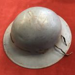 British WWII Zuckerman helmet, officially designated the Civilian Protective Helmet, made by ROCO
