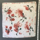 1940s/50s Jacqmar Berry Bouquet Scarf, 100% Silk, 48cm square, hand rolled edge
