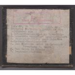 German 1938 box of Glass slides (four out of nine) 'RFDU' Series No. 38 by Dr Franz Stoedtner on the