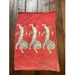 Coronation 3 Lions Banner, 1936, printed cotton 47cm x 68cm