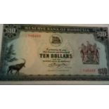 Rhodesia 1974 (10 October) one dollar wmk Rhodes, P31a VF