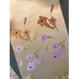 1940s Jacqmar Floral Jacquard Scarf, 100% Silk, 114cm x 23cm, selvedge edge