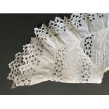 Victorian Hand worked Cutwork Broiderie Anglaise Collar with Frill, 100% Cotton