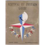 1951 Festival of Britain Guide, Lambeth Edition with a buff cover, good condition
