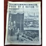1951 October 1st, Souvenir Four Page Souvenir of the Festival of Britain, Daily Graphic.