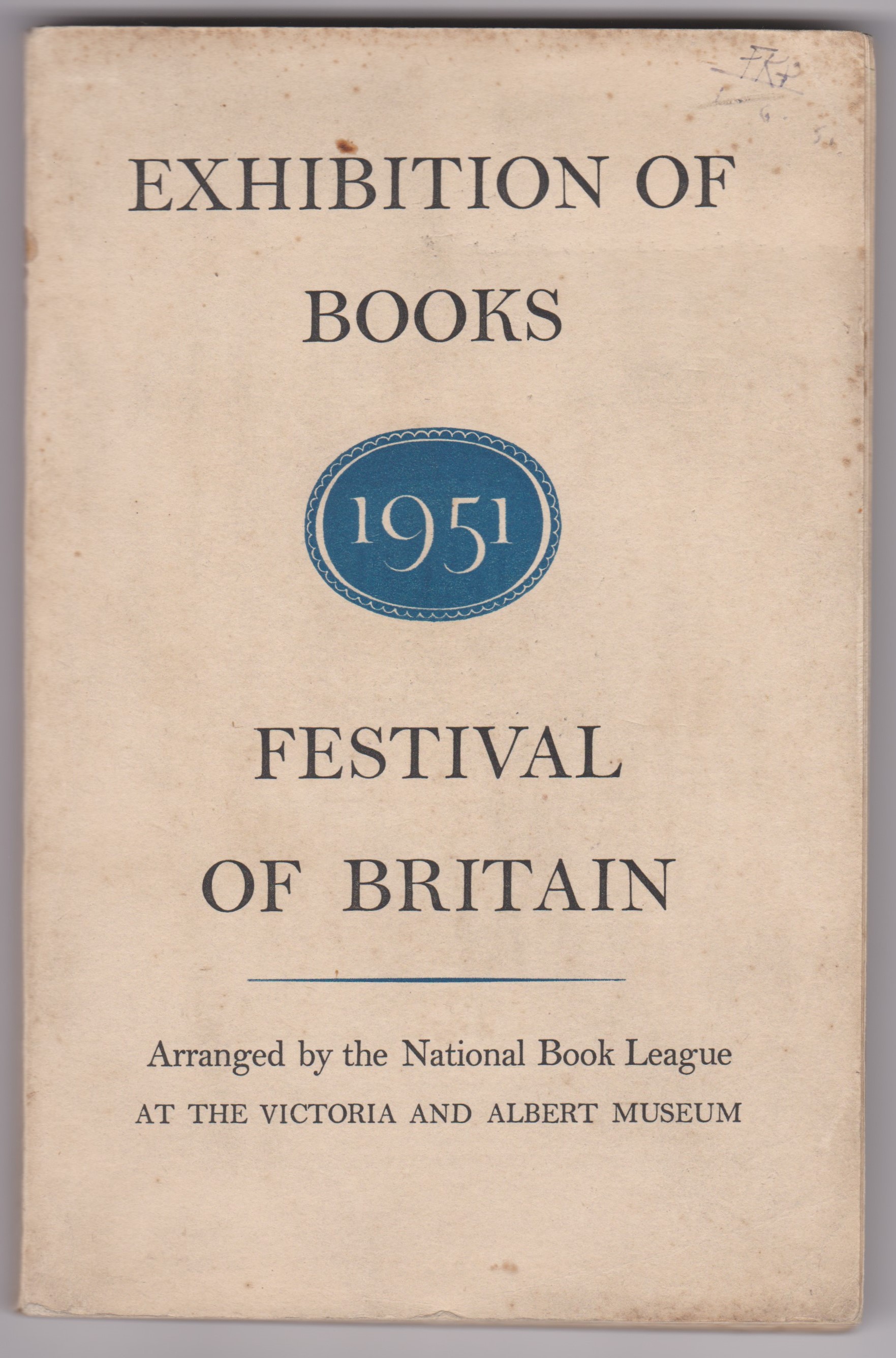 1951 Festival of Britain Exhibition of Books, arranged by The National Book League, at the