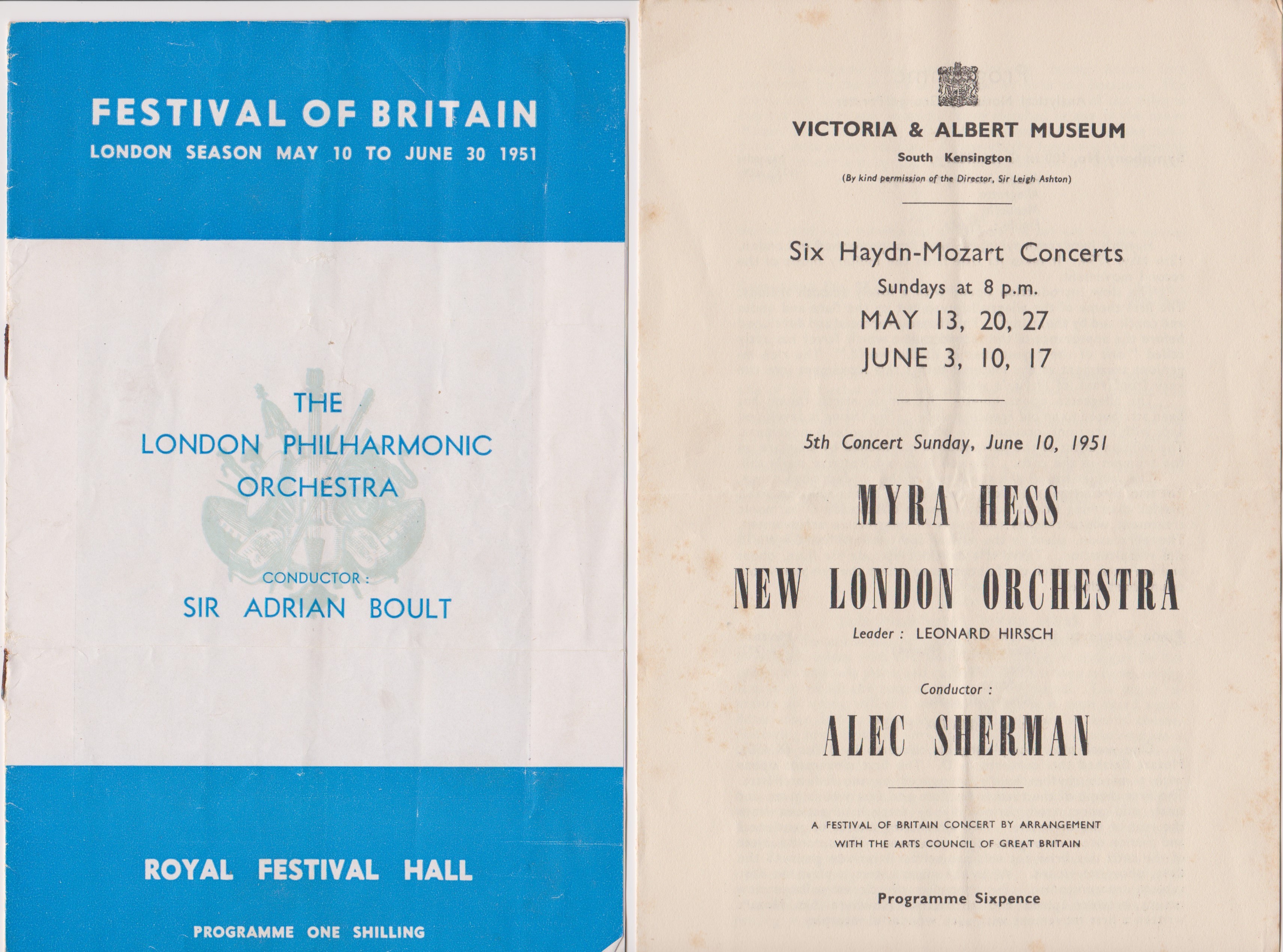 1951 Festival of Britain - the London Philharmonic Orchestra, Conductor Sir Adrian Boult, Royal