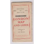 1951 Festival of Britain "News Chronicle" London Map and Guide, full colour