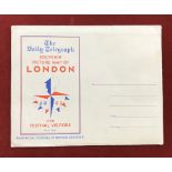 1951 Festival of Britain - The Daily Telegraph Souvenir Picture Map of London for Festival Visitors,