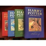 Harry Potter Gift Set; Four volume hardback books in original clothbound slip-case, with no