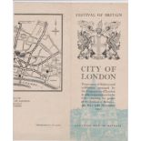 1951 Festival of Britain - City of London 'Programme of displays and exhibitions arranged by the