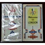1951 Festival of Britain 'Welcome to London' London Transport and British folder Map together with