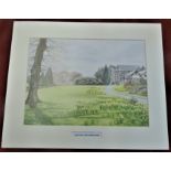 Gregynog-Montgomeryshire print of a watercolour piece by Brian E. Jones 16/4/92. A beautiful print