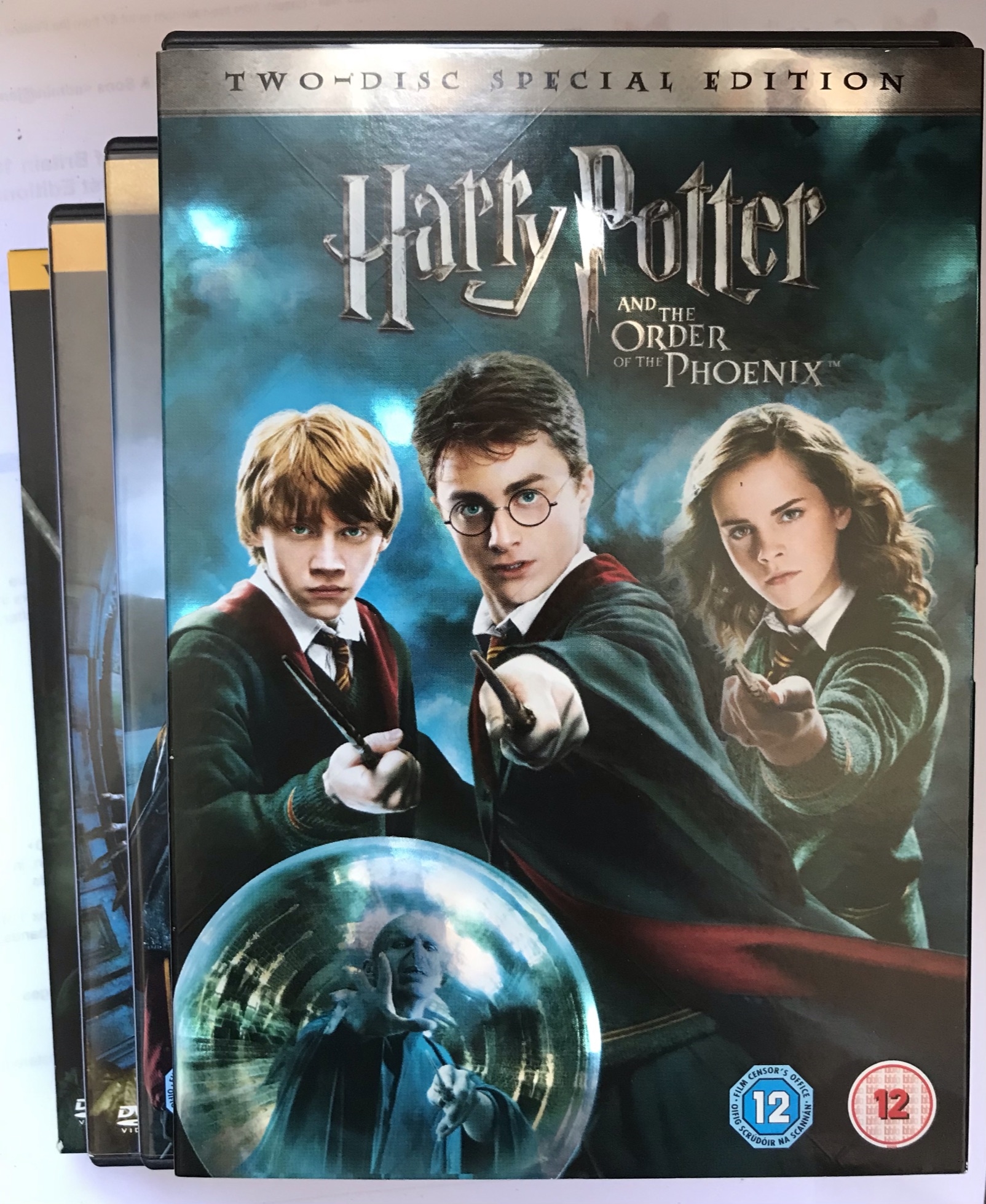 4 Harry Potter DVDs; The Order of the Phoenix, Goblet of Fire, Prisoner of Azkaban, The Chamber of