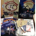 Wallace & Gromit memorabilia including stickers, sticker books brand new and collectable cards (