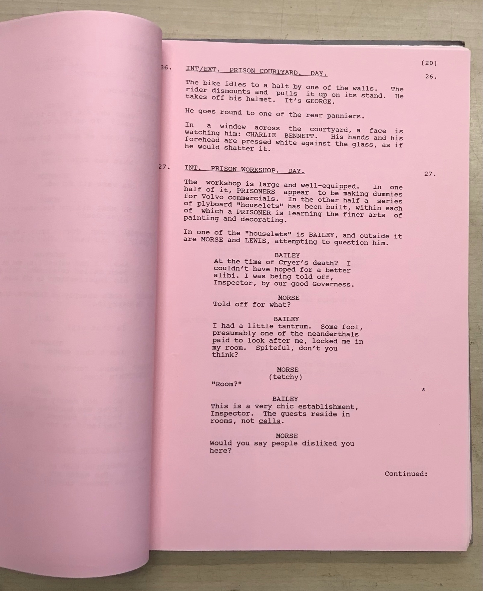 Absolute Conviction A Case for Inspector Morse the TV Shooting Script by John Brown, for Central - Image 2 of 3