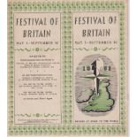 1951 Festival of Britain - Festival of Britain 'La Grande-Bretagne Recoit Le Monde'. A leaflet guide