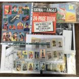 Eagle Comics Collectables including: Stickers, Cigarette Cards, Space Model Blueprint, Birthday