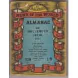 1951 News of the World Almanac and Household Guide, good