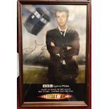 Doctor Who BBC Poster of David Tennant, Autographed with 2008 provenance 12" x 18" approx., framed