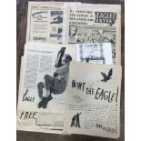 Eagle Comics Newspaper Bumper Supplements, original 1950s supplements including Hunt the Eagle,