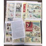 Eagle Comics Facsimile copy of the comic of Dan Dare etc., with a description attachment for the
