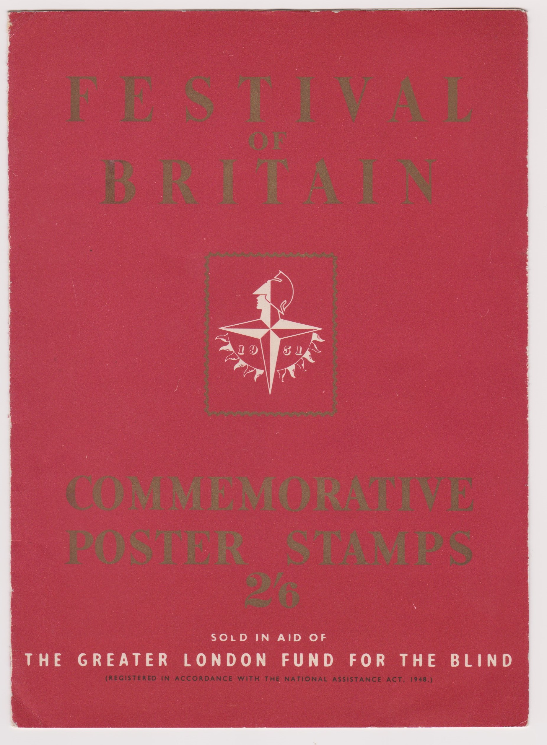 1951 Festival of Britain Commemorative Poster Stamps Sold in Aid of The Greater London Fund for