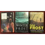 R.D. Wingfield 3x First Editions "Hard Frost" 1995 and "Winter Frost" 1999 and "Fatal Frost" 2012