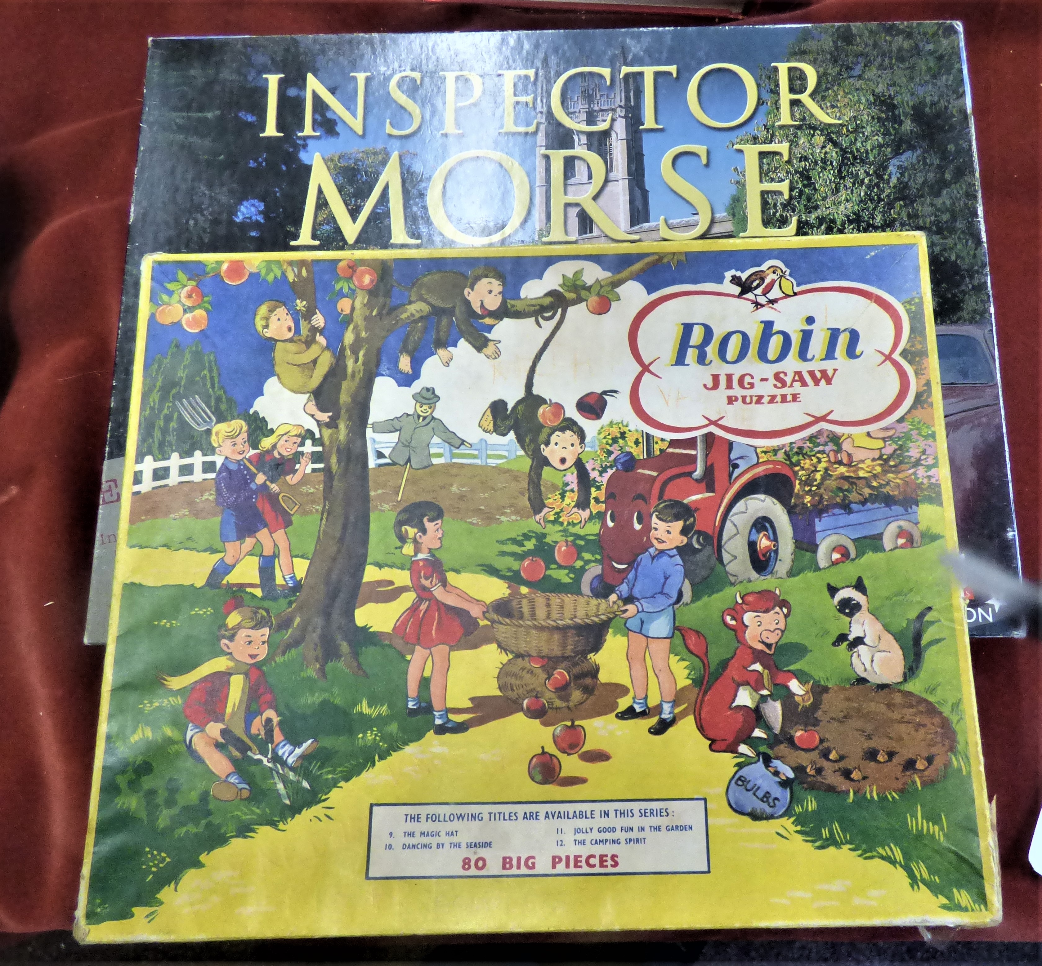 Puzzle and Board Games (2) including a Robin Jig-Saw Puzzle "Jolly Good Fun in the Garden" and a