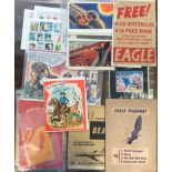 Eagle Comics mixed collectables lot - includes: 3-D Spectacles, Postcards, Eagle Passport with