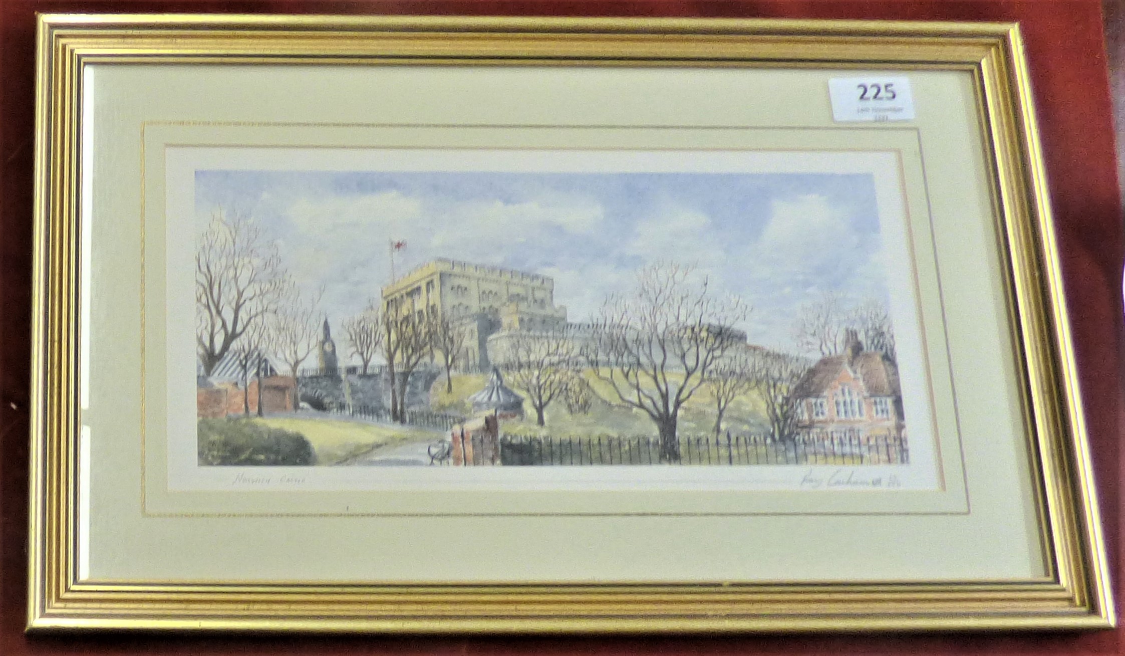 Norwich Castle framed print, a limited edition print signed by Ray Canham 66/350. A very well framed