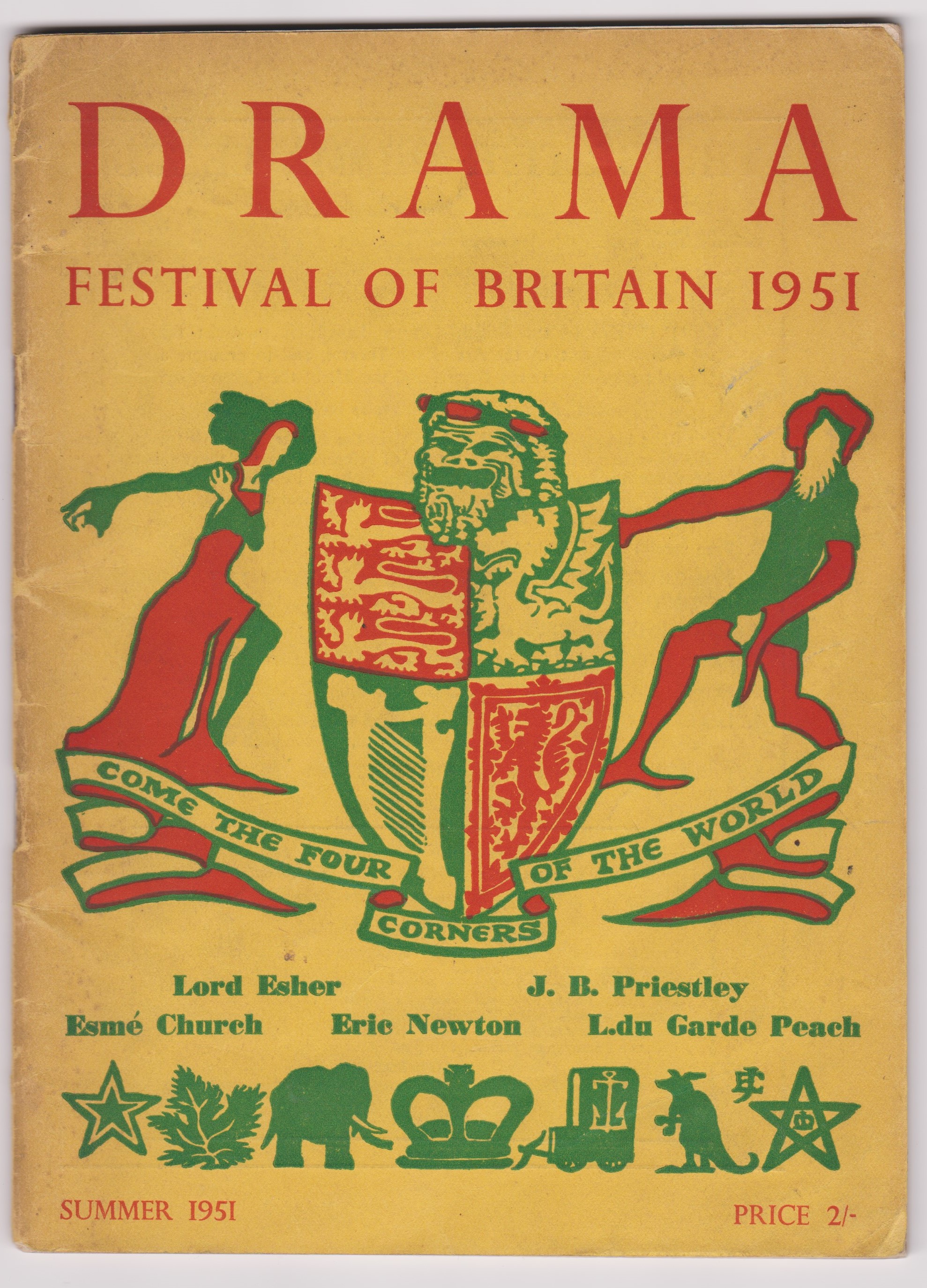 1951 Festival of Britain - Drama, published by The British Drama League, an 85 page book in good