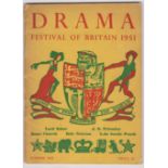 1951 Festival of Britain - Drama, published by The British Drama League, an 85 page book in good