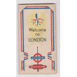 1951 Festival of Britain - London Transport and British Railways map and information booklet with