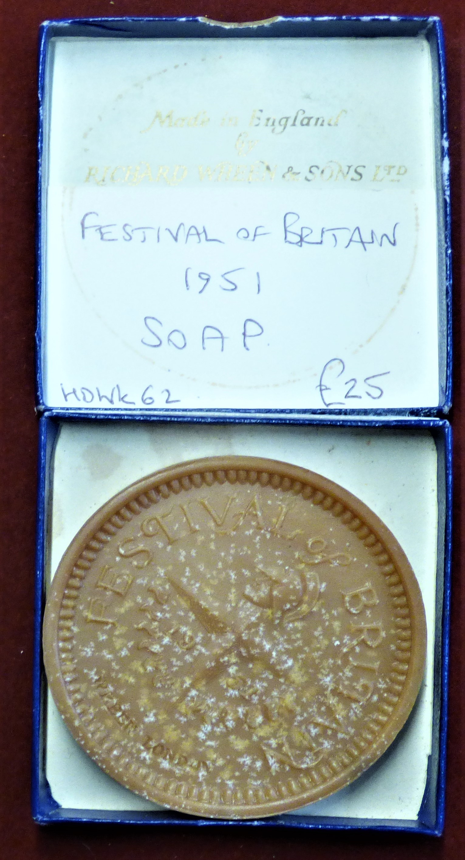 1951 Festival of Britain - Boxed Festival Logo Soap by Richard Wheen & Sons Ltd "Makers of fine