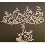 2 pieces of Honiton Veil Lace Motifs