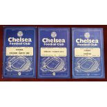Chelsea v Everton 1956 April 14th Div. 1 vertical crease, Chelsea v Preston North End 1956 August