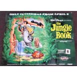 Walt Disney's Jungle Book, Film Poster 40" x 30", double sided, mirror writing on reverse. This